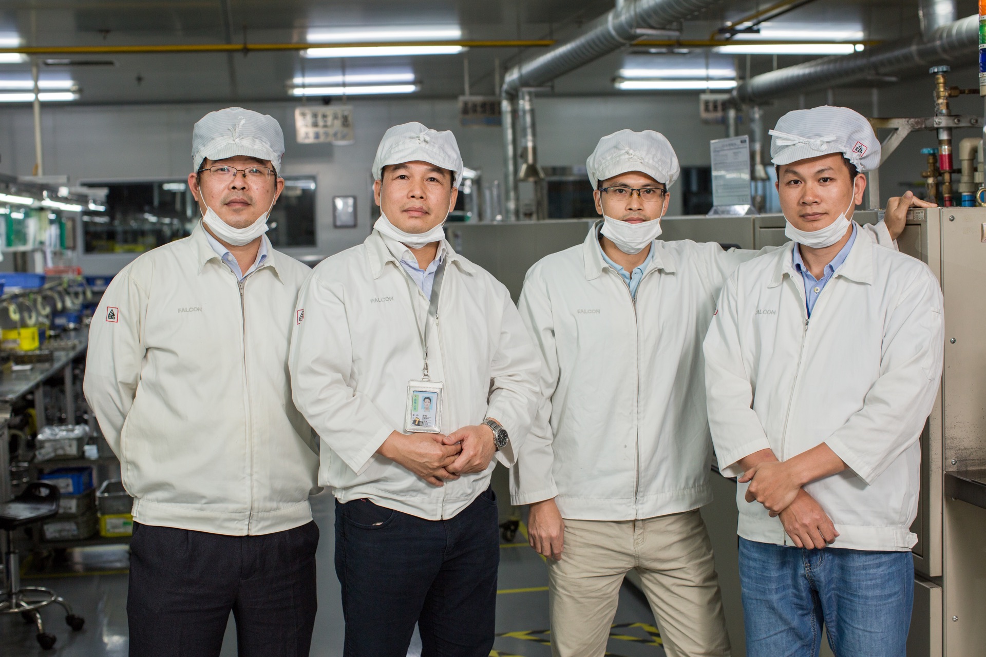 GOOD TEC production colleagues photographed in the workshop